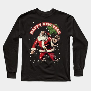 Happy New Year  Mad Santa Long Sleeve T-Shirt